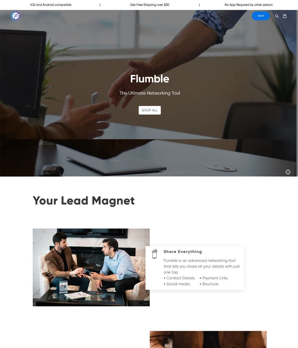 Flumble portfolio screenshot