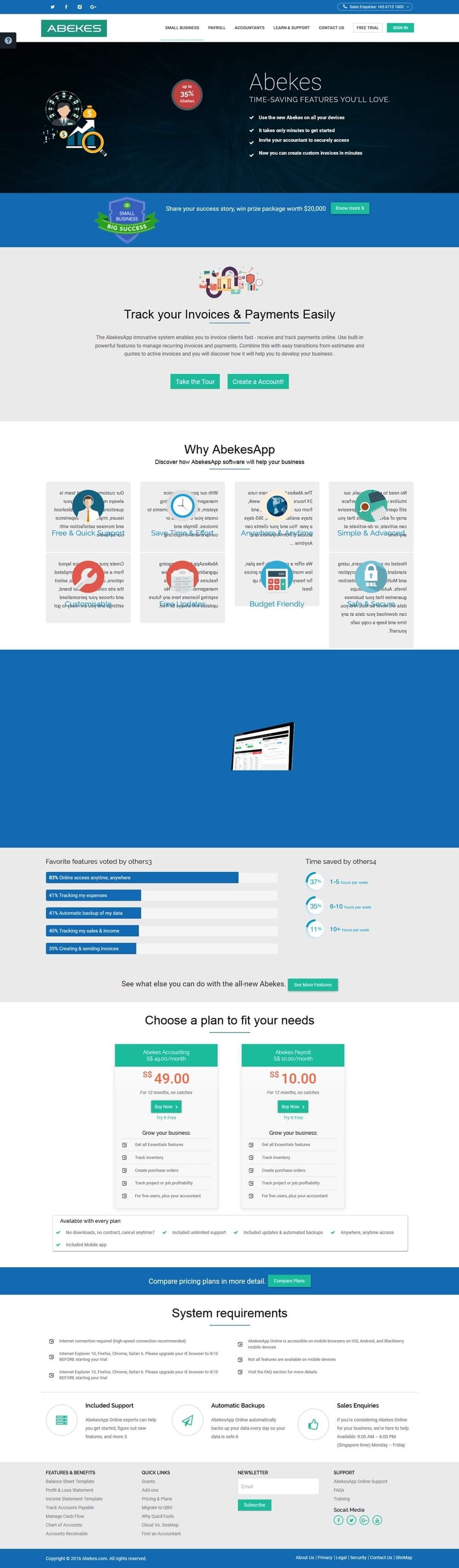 Abekes portfolio screenshot