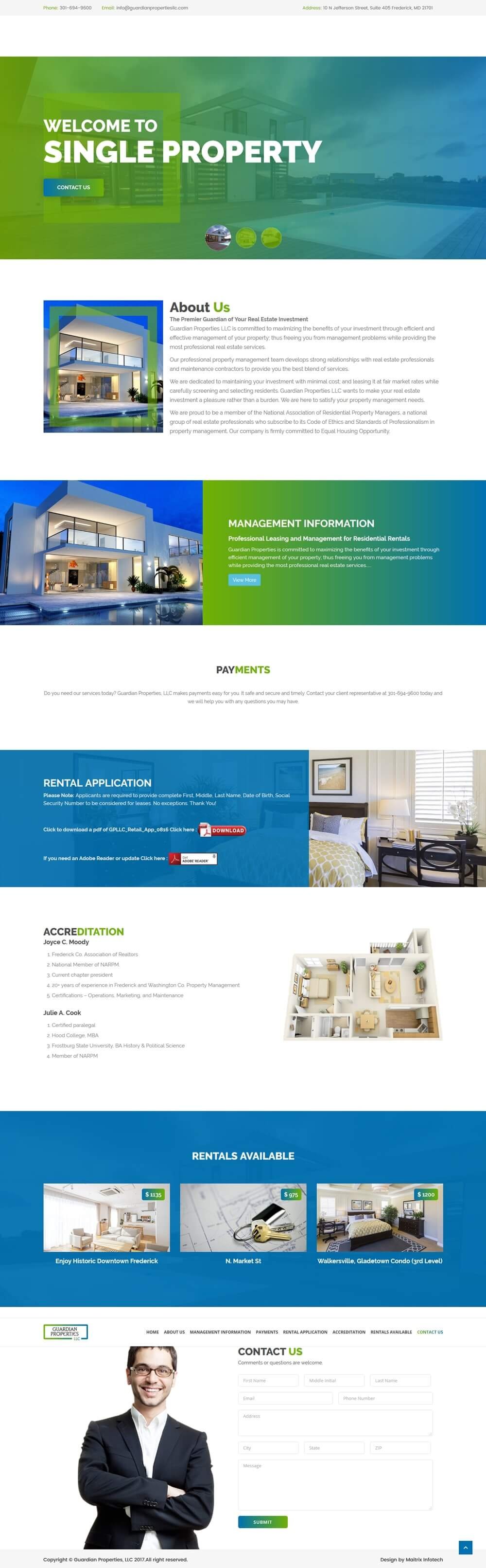 Guardianproperties portfolio screenshot