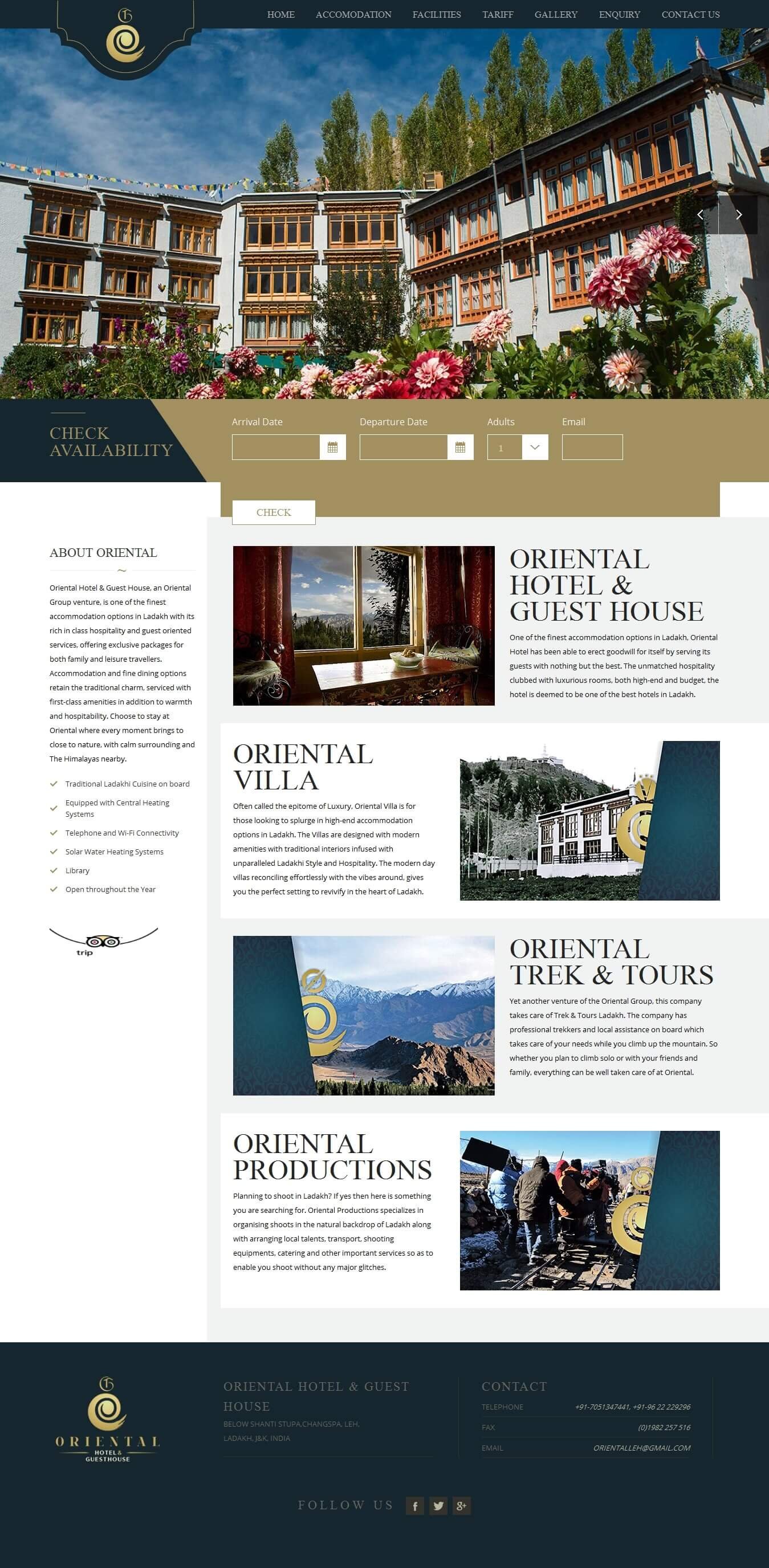 Hotel portfolio screenshot