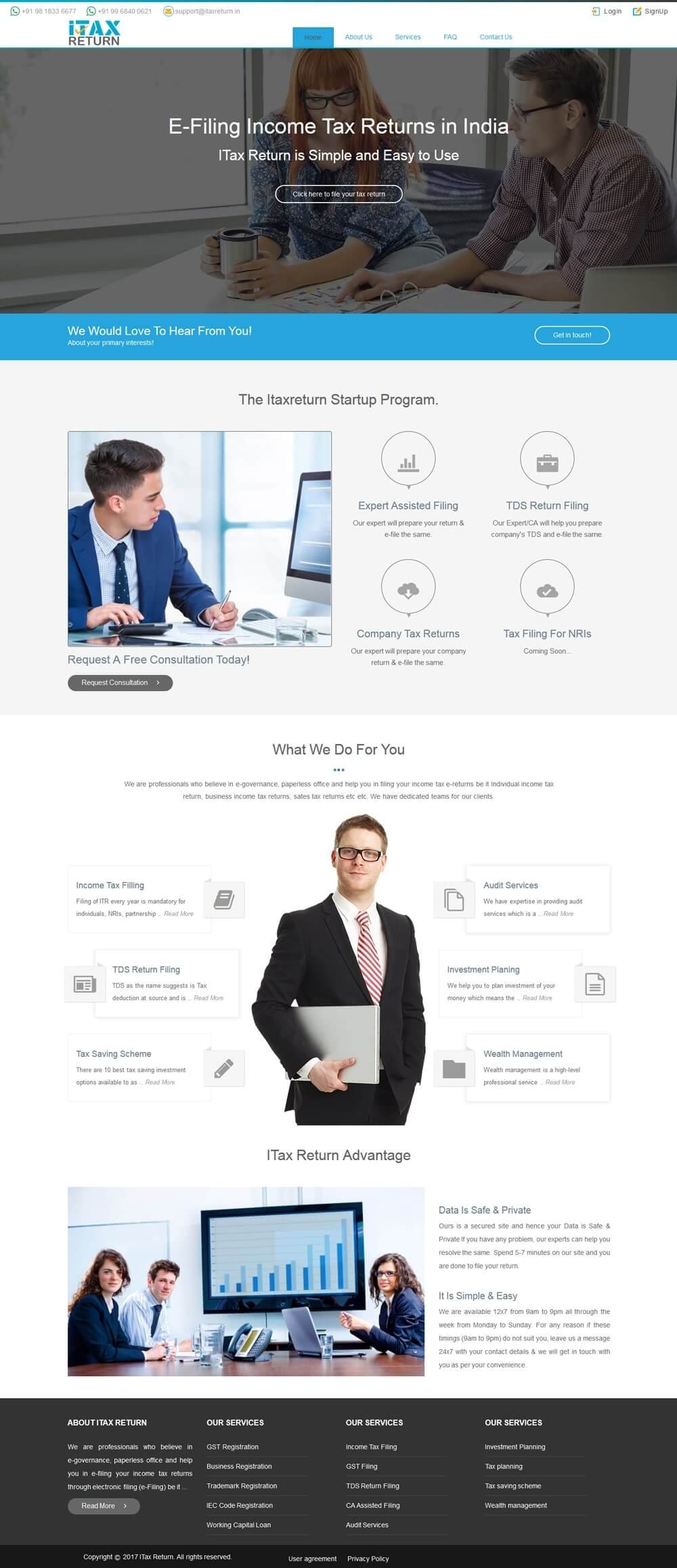 Itaxreturn portfolio screenshot