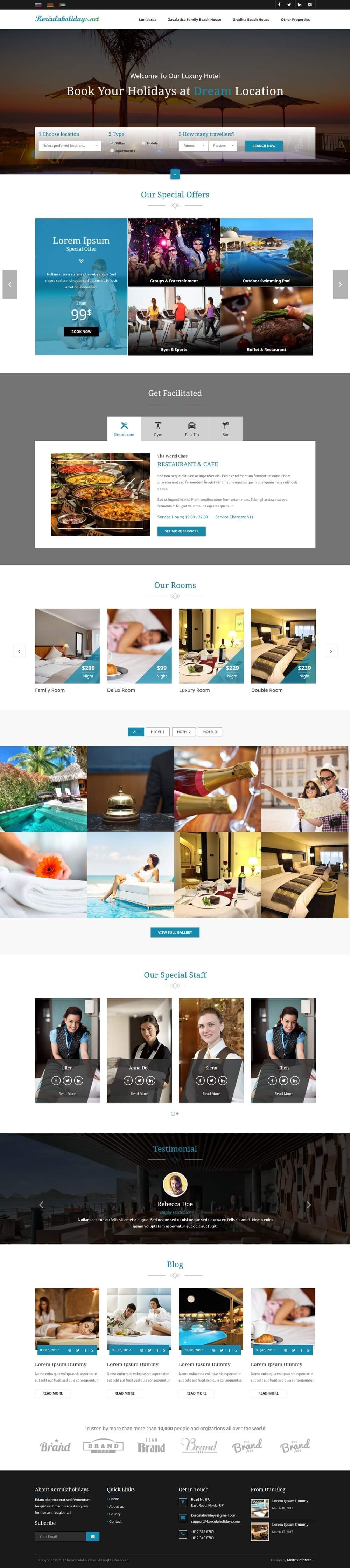 Korculaholidays portfolio screenshot