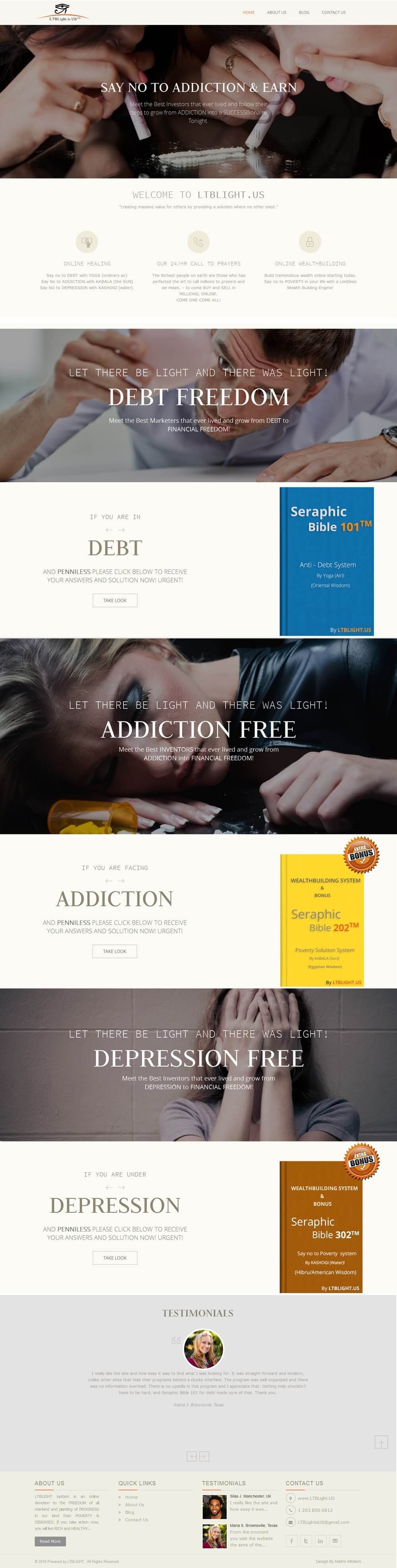 Ltblight portfolio screenshot