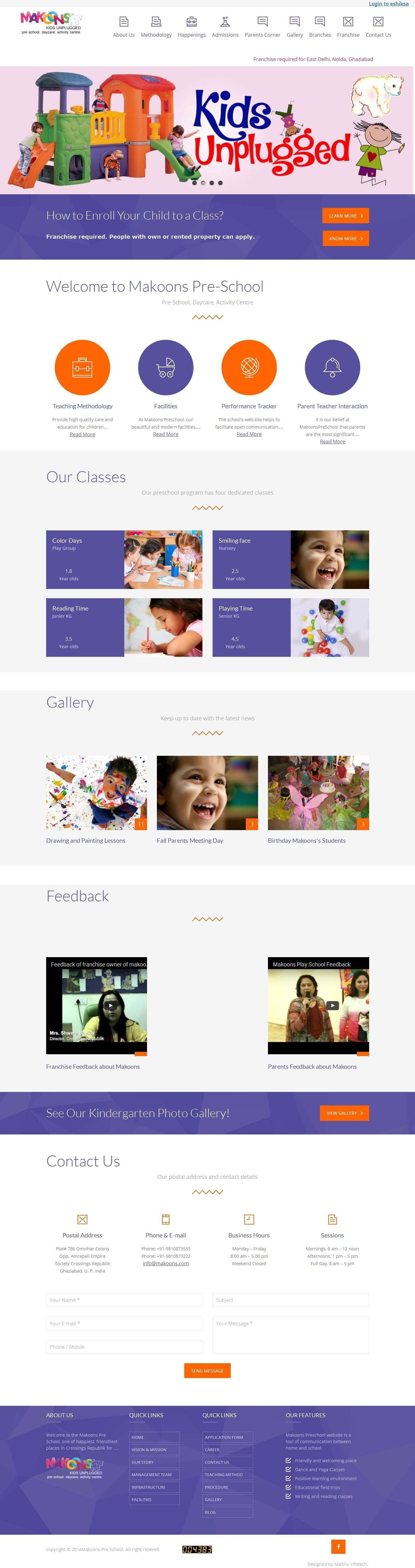 Makoons portfolio screenshot