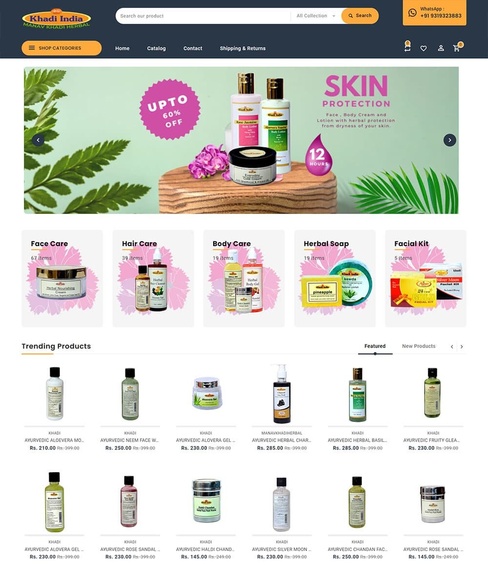 Manavkhadiherbal portfolio screenshot
