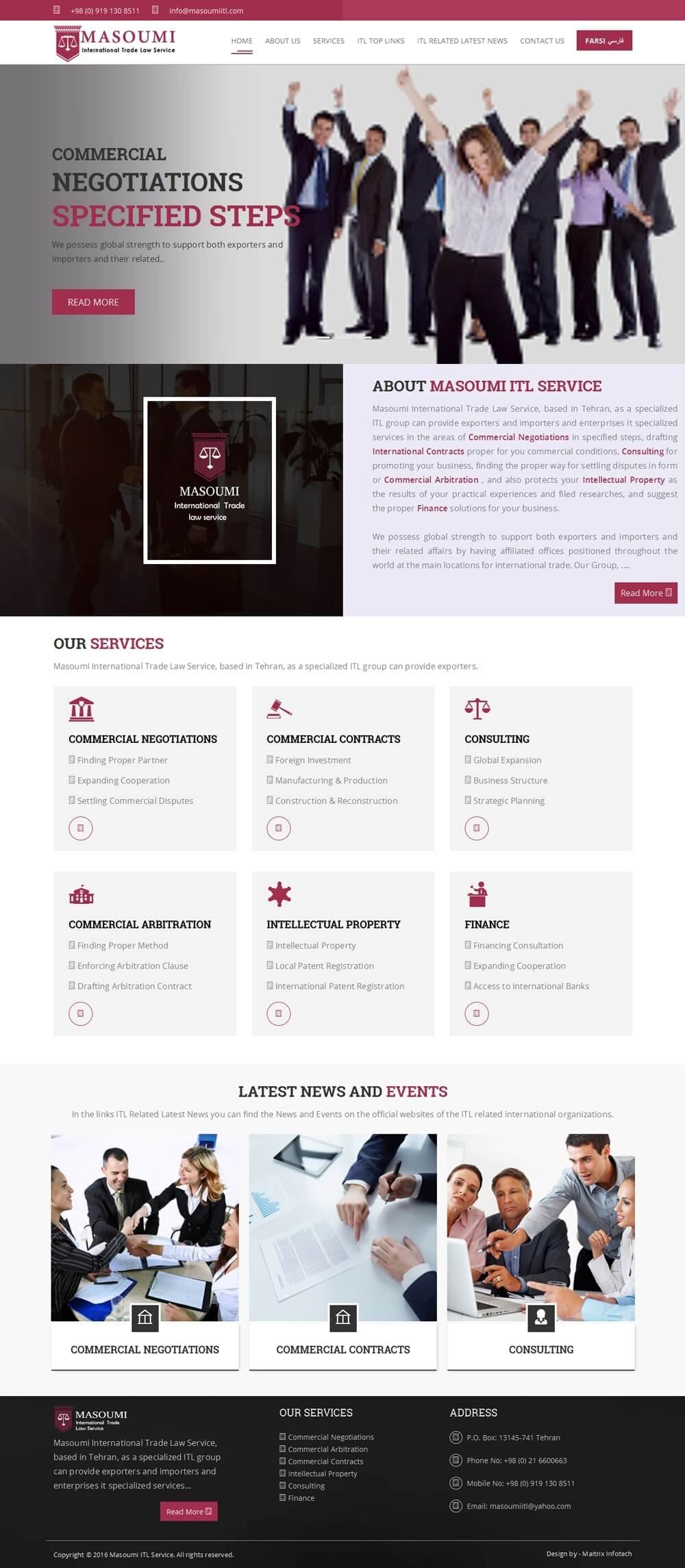 Masoumi portfolio screenshot