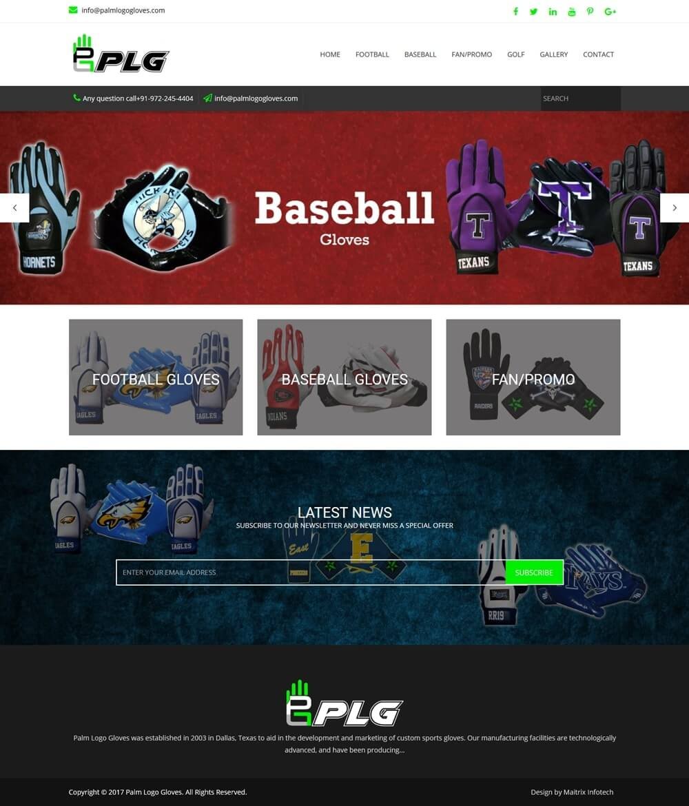 Palmlogogloves portfolio screenshot