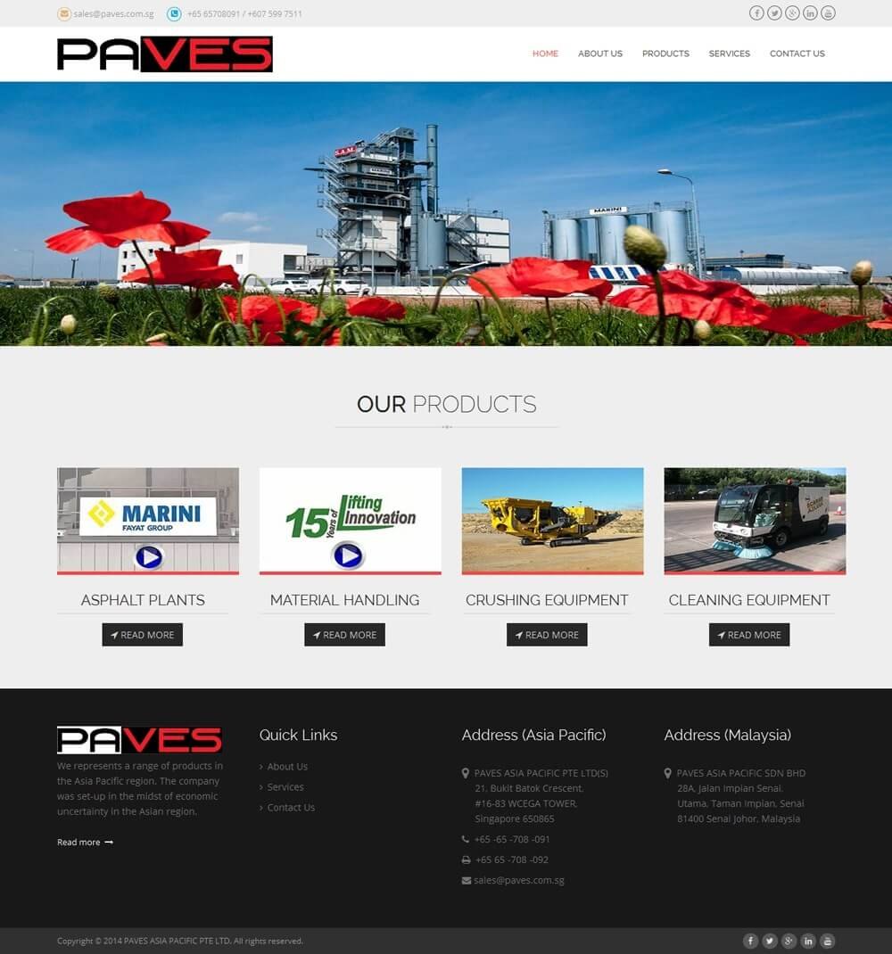 Paves portfolio screenshot