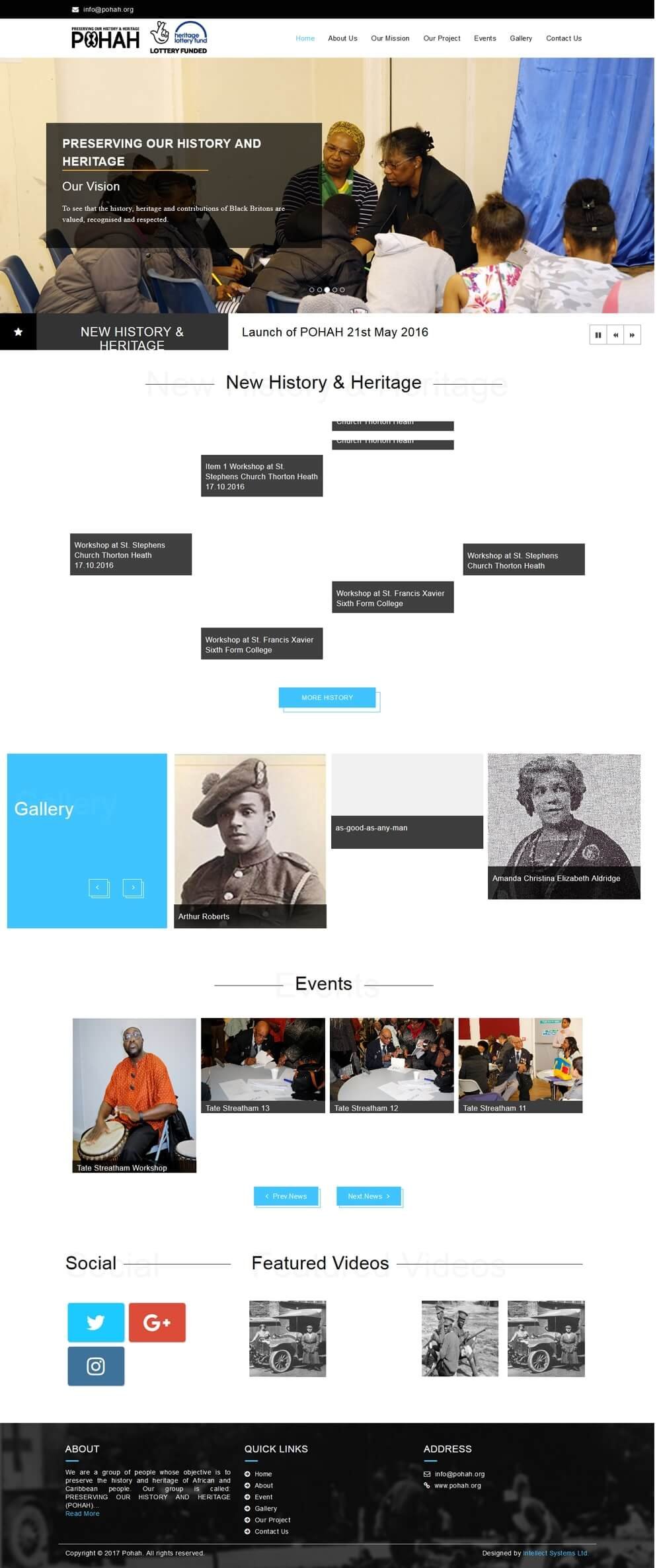 Pohah portfolio screenshot