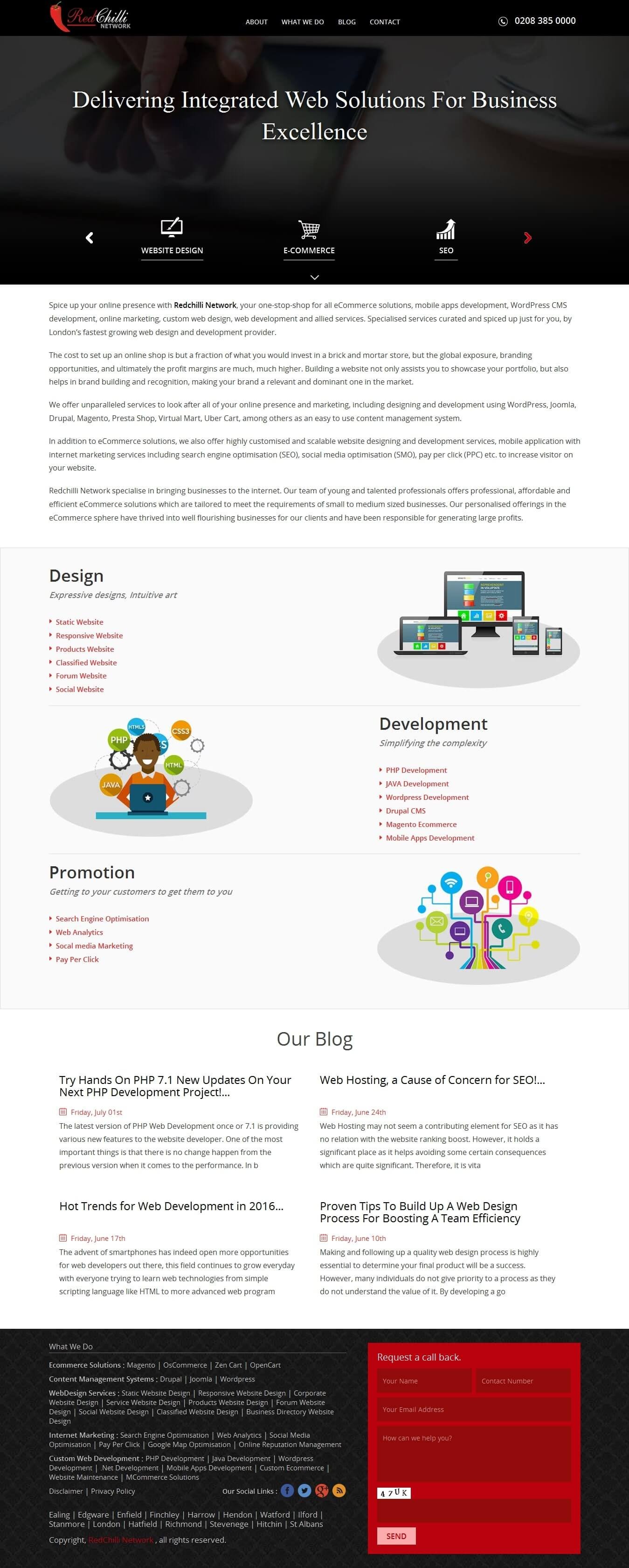 Red portfolio screenshot