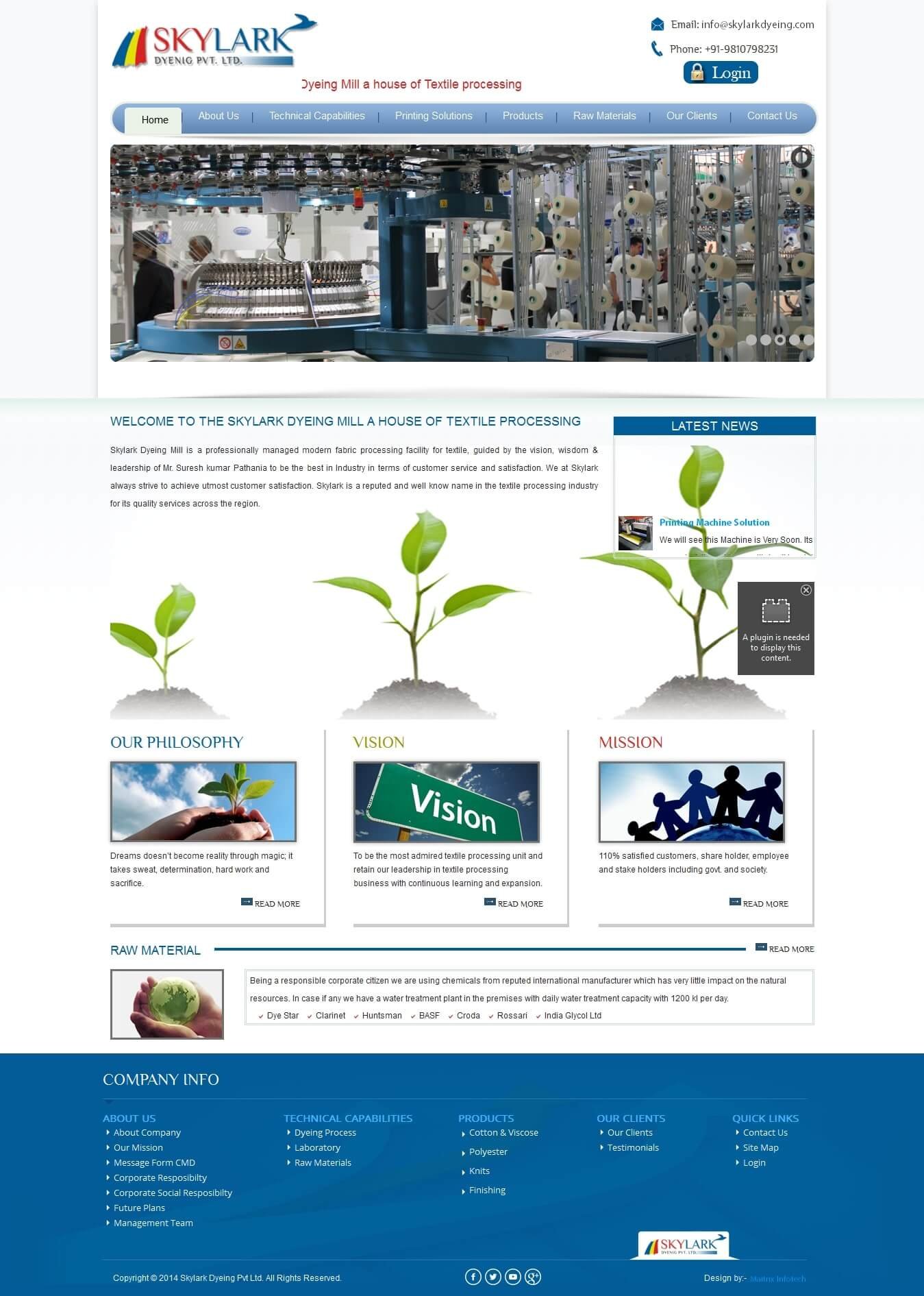 Skylarkn portfolio screenshot
