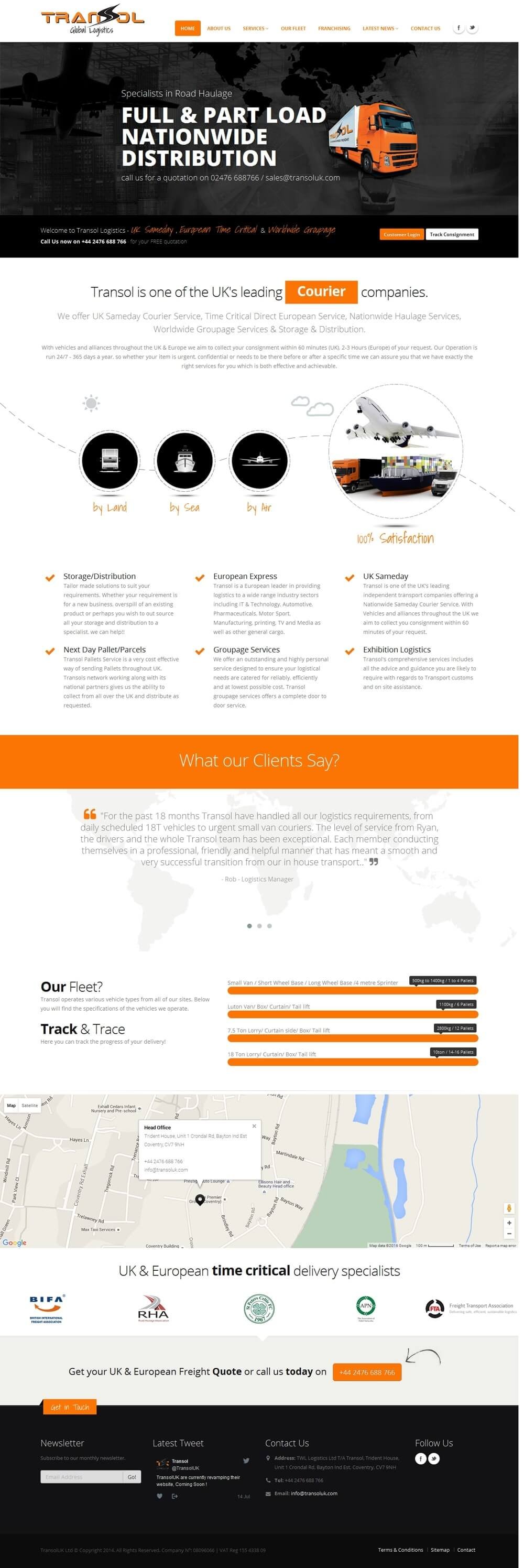 Transol portfolio screenshot